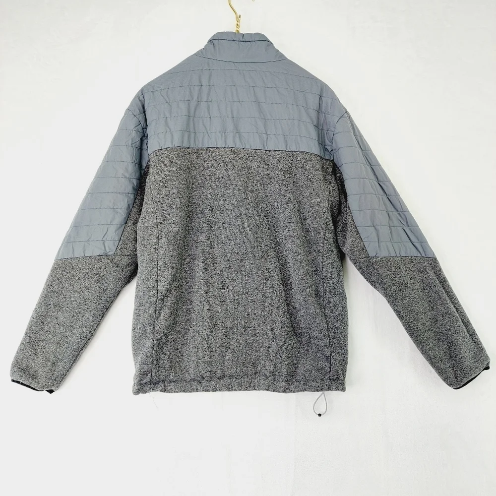 New Balance Gray Two Textures Cozy and Comfy Men's Zip Up Jacket Z14